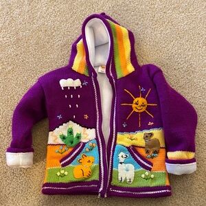 Colorful Kids Sweater with Animal Design